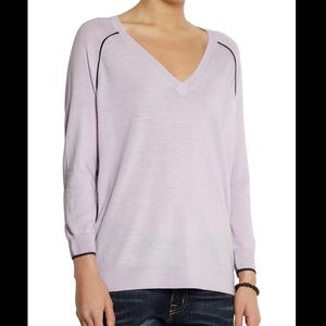 J.Crew piped merino wool sweater